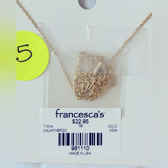 NWT Francesca’s Collection “Girl, Calm the F Down” Pendant Necklace - Picture 4 of 4